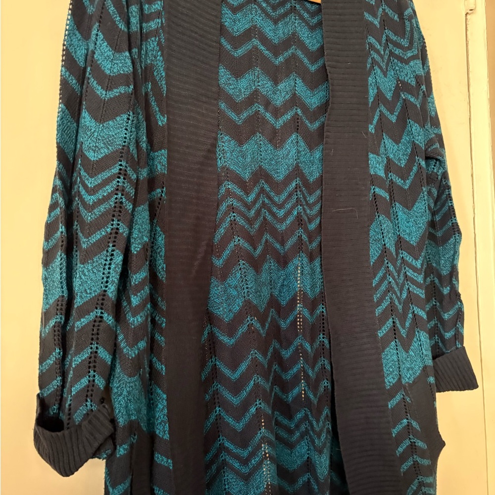 Missoni for Target Teal and Black Chevron Cardigan